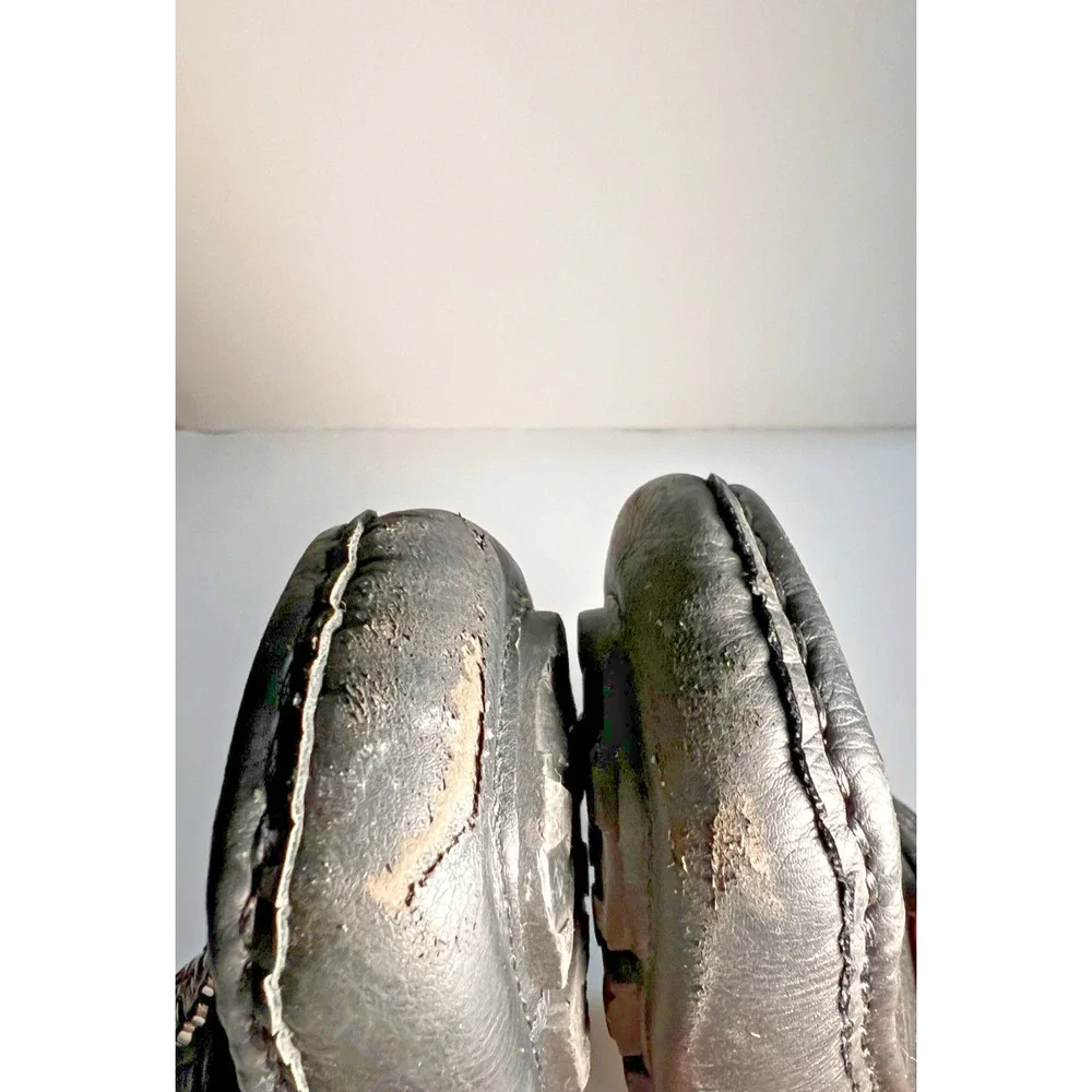 Rocawear Men's Black Comfort Cushioned Slip-On Loafers Diamond Pattern Size 10.5